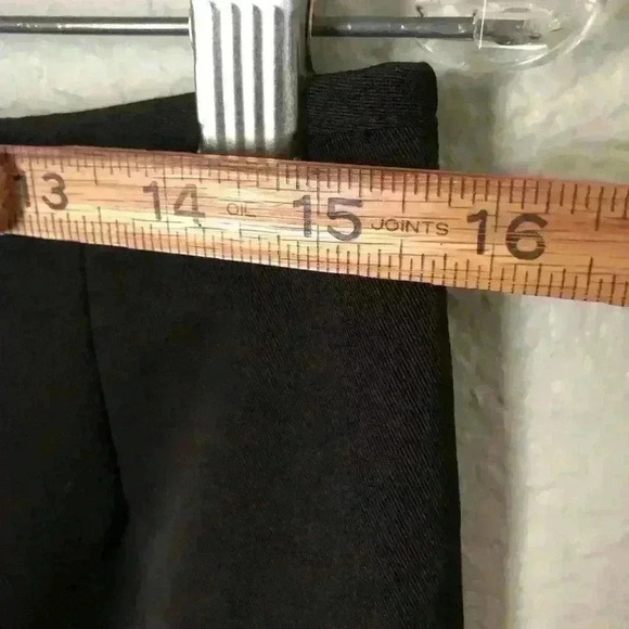 Vtg Blue Sage Black Unlined Pencil Skirt Back Slit Women 8 - Picture 2 of 8